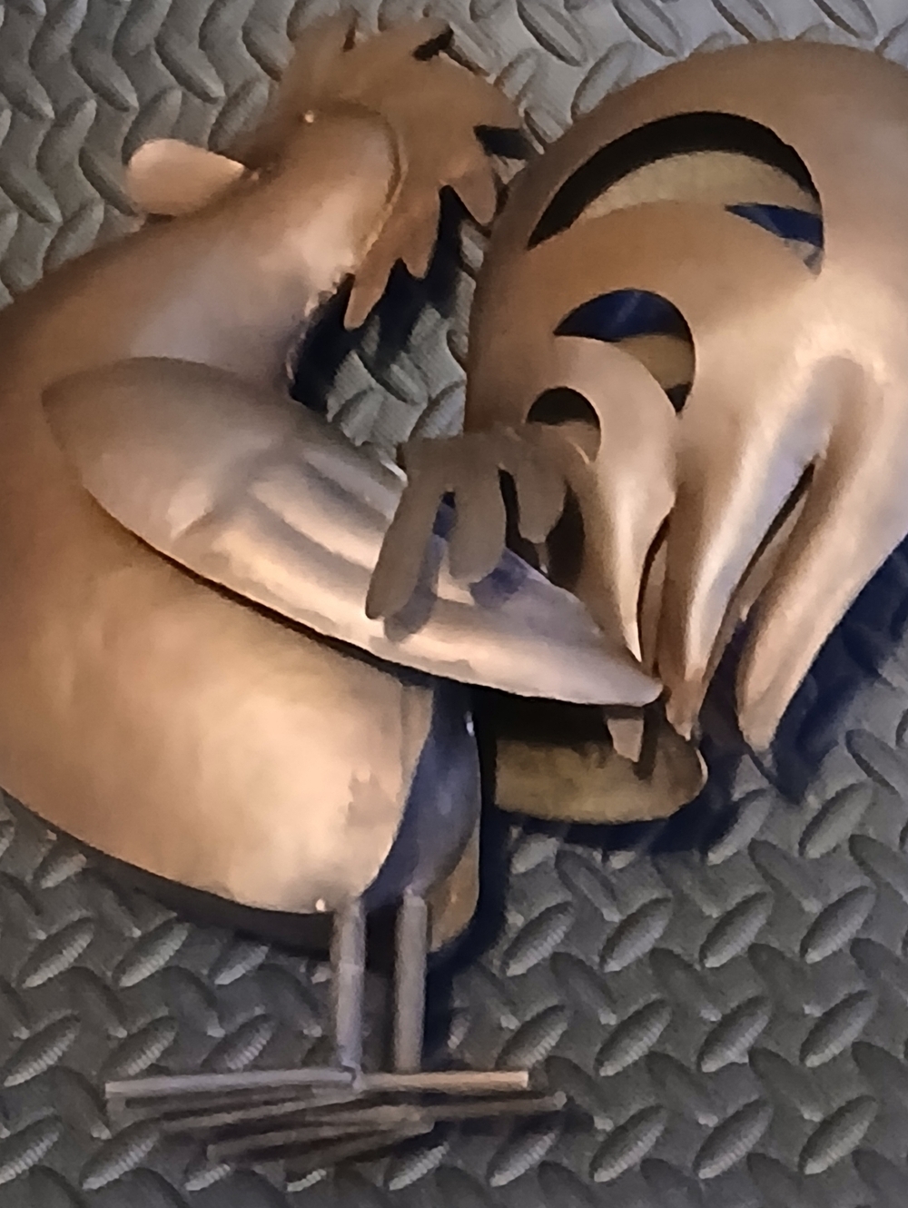 Metal Wall Art Sculpture in Bronze Finish - Home Art